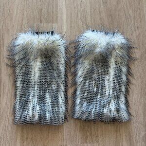 Furry leg warmers